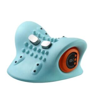 Ergonomic EMS Neck Massager Heated Vibration Massage Posture Improvement Type C Rechargeable Pillow Acupuncture