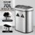 70L Sensor Rubbish Bin Dustbin Recycling Waste Garbage Motion Dual Kitchen Trash Can Auto Household Stepbin