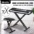 Melodic Adjustable Keyboard Stand Portable Piano Stool X-Shaped Bench Seat Set