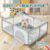 Baby Playpen Fence Pen Activity Centre Playground Safety Gate Enclosure Barrier Play Room Yard 150x200cm
