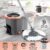 Spin Mop and Twin Bucket Set Tile Wood Floor Cleaner 4 Microfibre Heads Magic Dry Twist Separate Stackable Easy Cleaning System 360 Degree Rotating