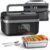 Cordless Electric Lunch Box,Rechargeable Self-Heating Food Warmer with 16000mAh Battery,1L Heated Lunch Box with Smart Reservation & Keep Warm