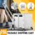 Foldable Shopping Cart Trolley Basket Stair Climbing Utility Crate Luggage Grocery Storage Rolling Stairs Personal Travel Market Camping Seat 75L
