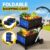 Folding Hand Truck Dolly Utility Luggage Cart Shopping Trolley Collapsible Foldable 2 Baskets for Moving Grocery Office Tennis Ball Camping 4 Wheels